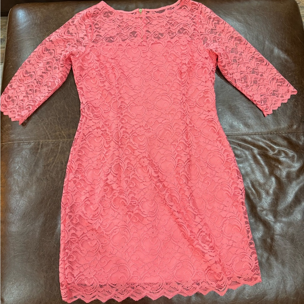 Elegant Pink Lace Dress